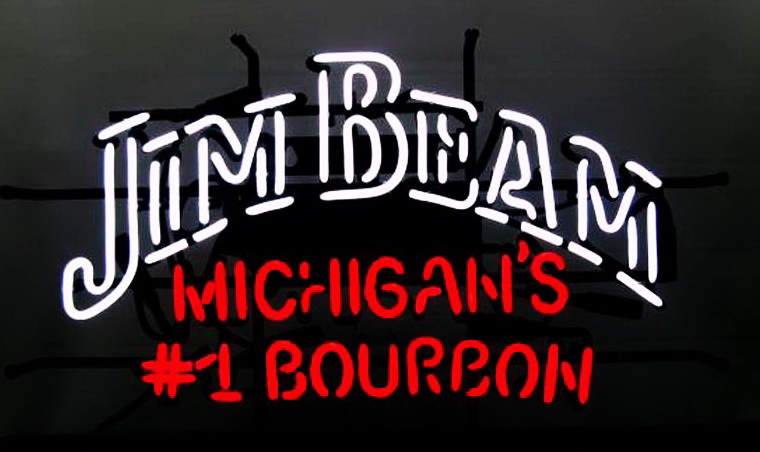 Jim Beam Michigans No1 Bourbon Neon Sign